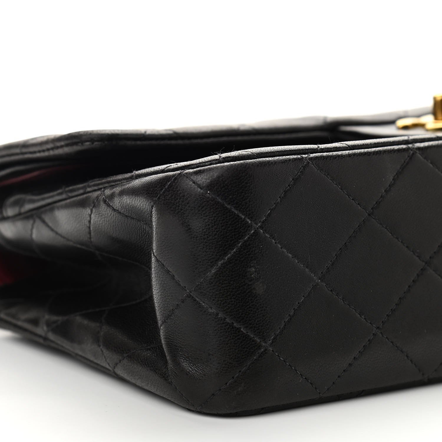 Chanel Lambskin Quilted Medium Double Flap Black 9 of 10