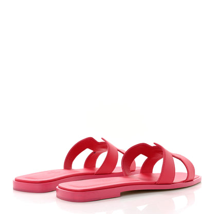 Hermes Box Calfskin Oran Sandals 38.5 Rose Vinicunca 4 of 9