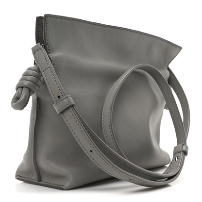 Loewe Calfskin Mini Flamenco Knot Clutch Pearl Grey 5 of 17