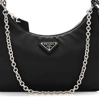 Prada Nylon Re-Edition 2005 Shoulder Bag Black 9 of 13
