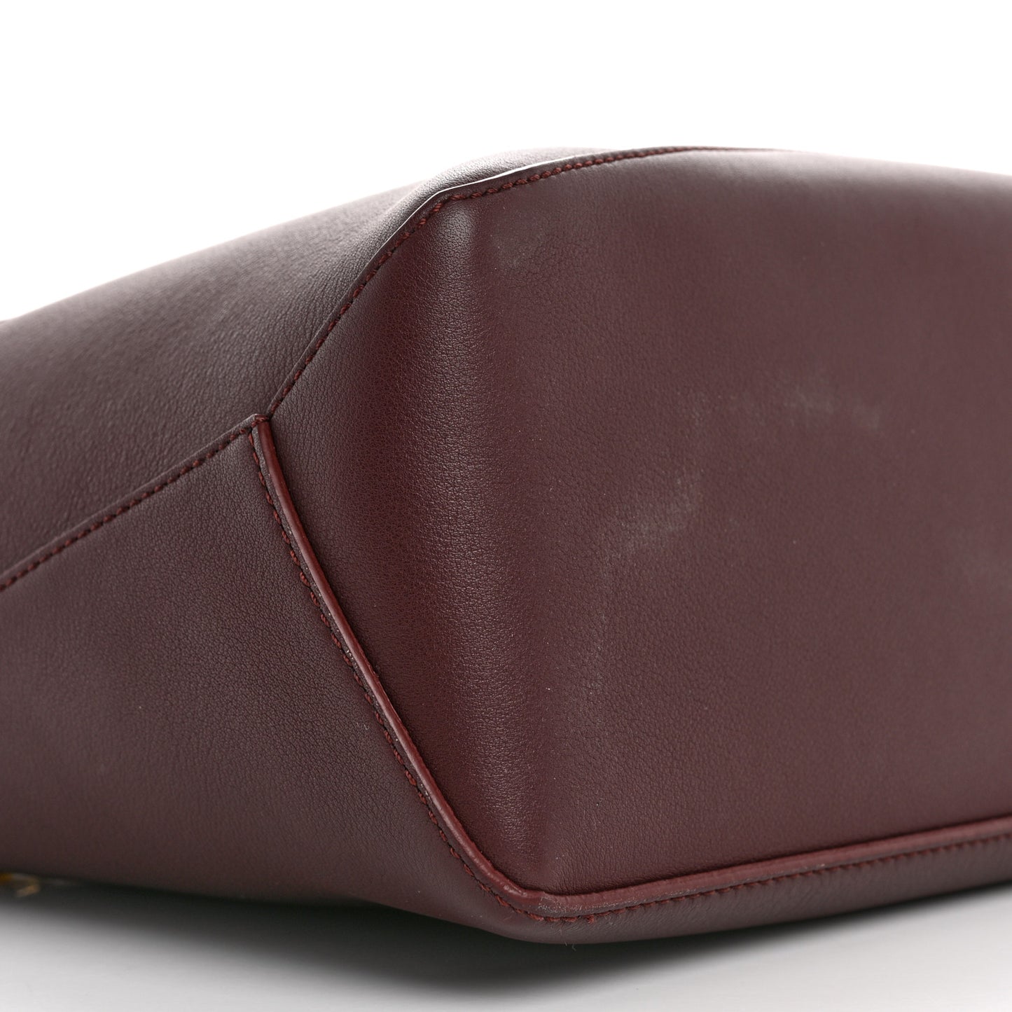 Soft Grained Calfskin Small Puzzle Edge Bag Dark Burgundy