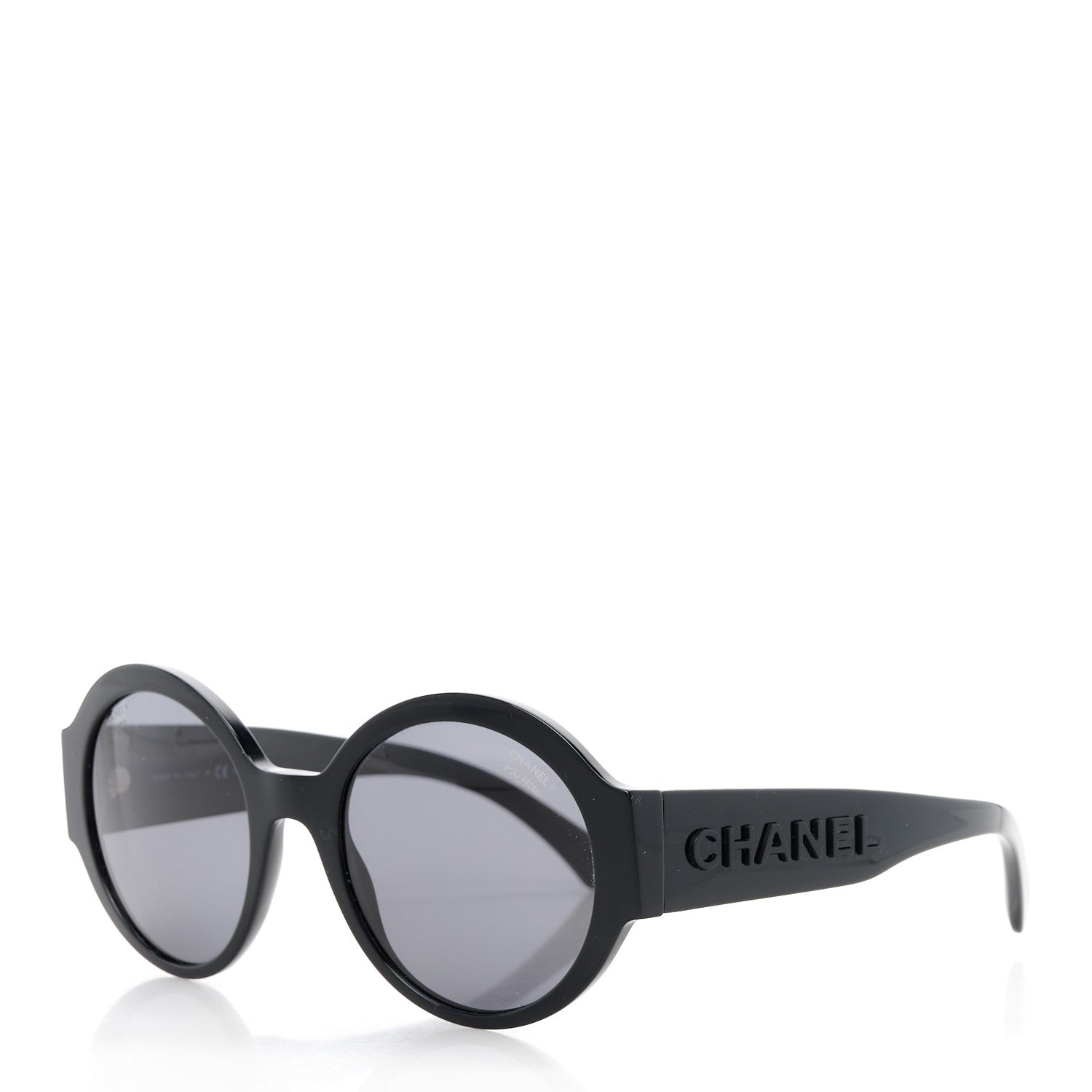 Chanel Acetate Polarized Round Sunglasses 5410 Black 1 of 7