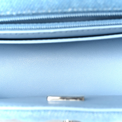 Chanel Denim Quilted Mini Rectangular Flap Blue 5 of 12