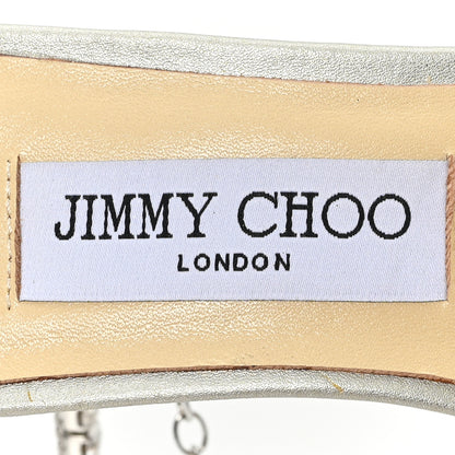 Jimmy Choo Satin Crystal Saeda 100 Pumps 39 Ivory 8 of 8