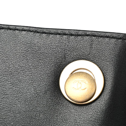 Chanel Calfskin Resin Quilted Mini Flap Black 13 of 20