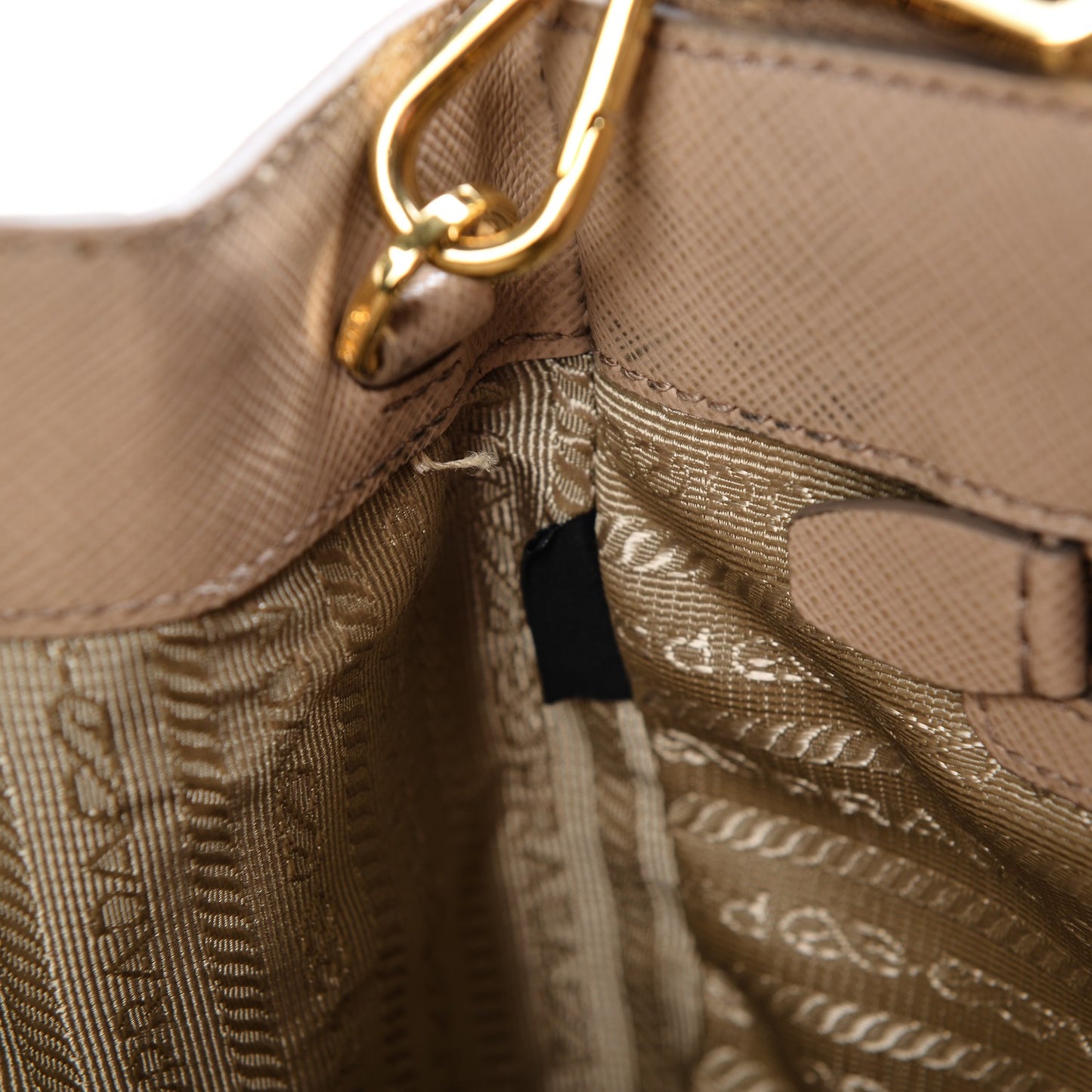 Saffiano Lux Galleria Front Pocket Tote Sabbia