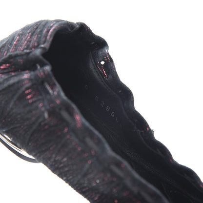 Chanel Metallic Suede CC Elastic Cap Toe Ballerina Flats 35.5 Pink Black 8 of 11