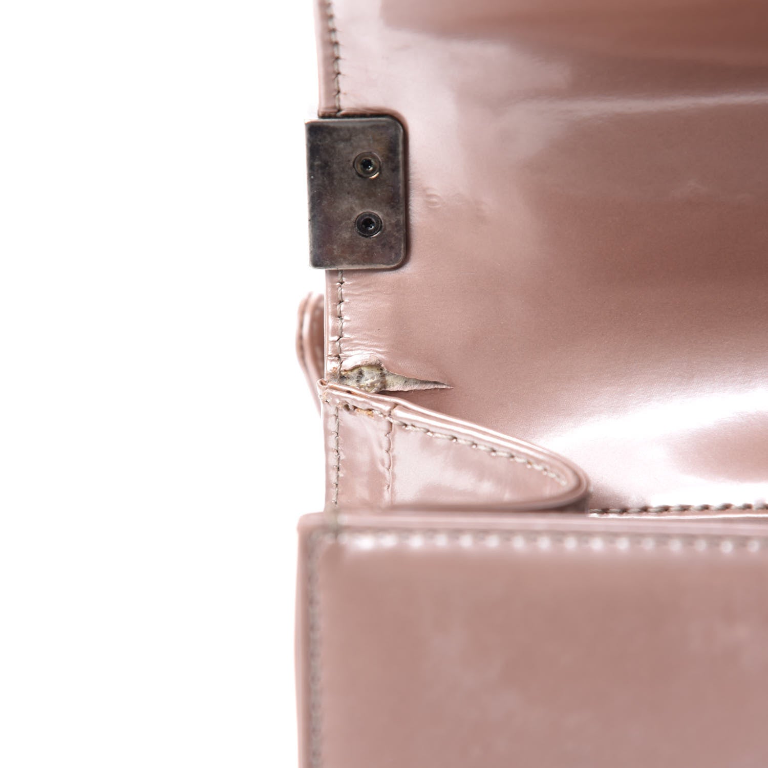 Chanel Iridescent Glazed Calfskin Large Boy Flap Light Pink 10 of 18