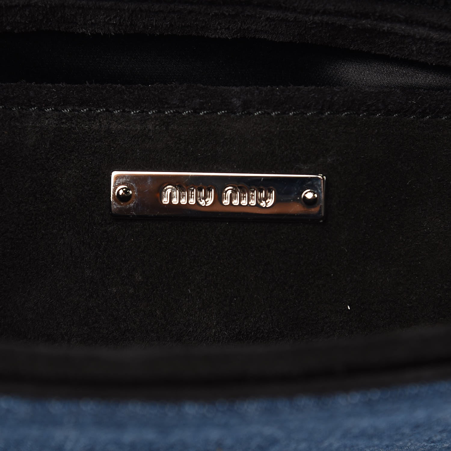 Miu Miu Denim Matelasse Shoulder Bag Blue 6 of 9
