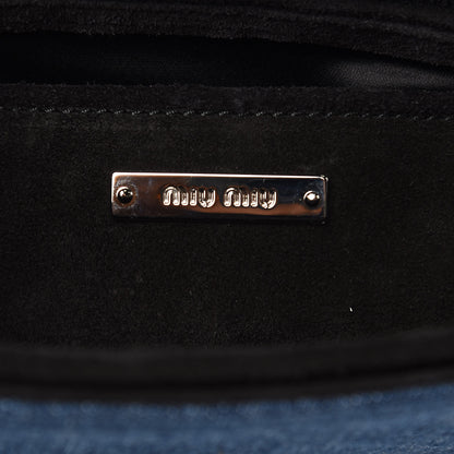 Miu Miu Denim Matelasse Shoulder Bag Blue 6 of 9