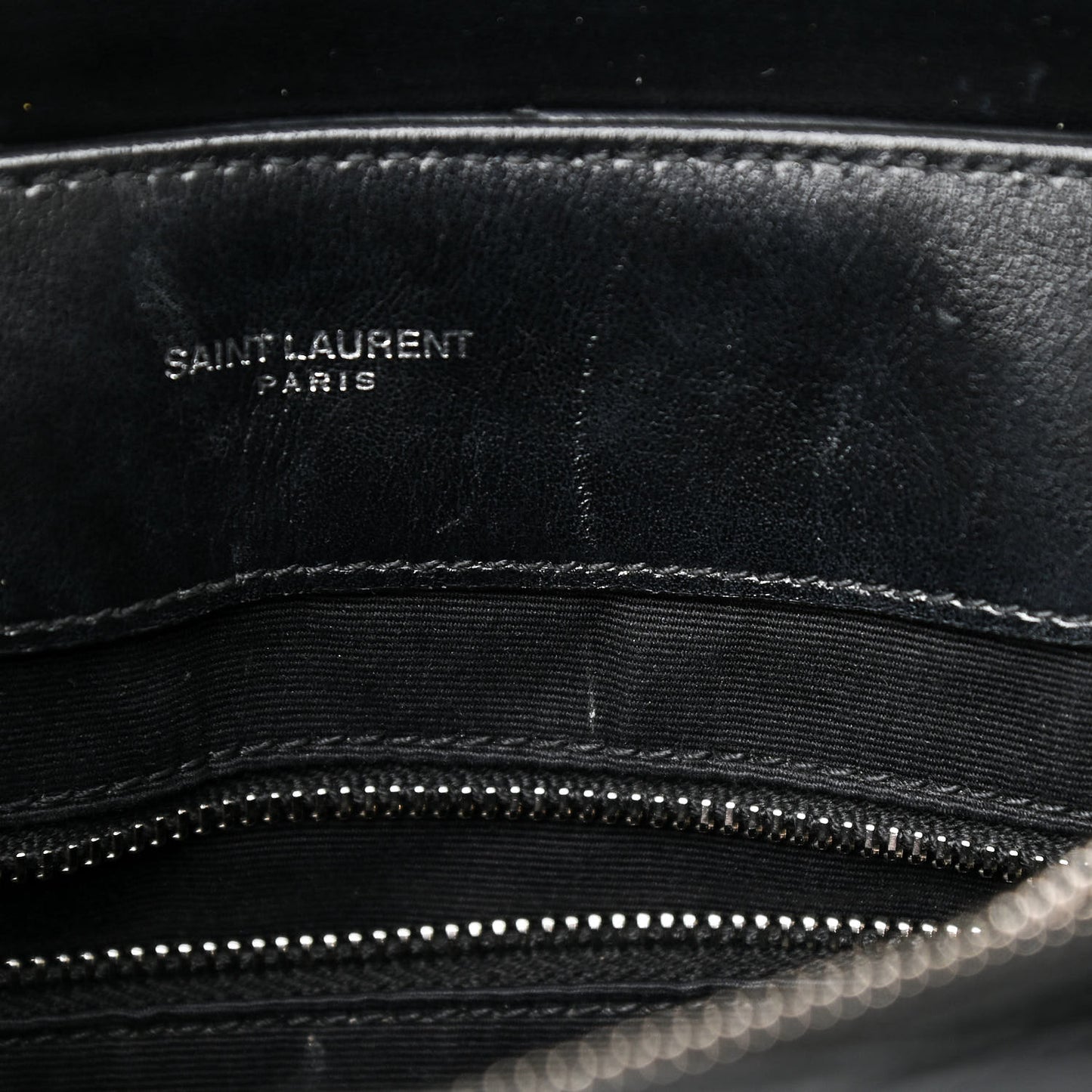 Calfskin Y Quilted Monogram Medium Loulou Chain Satchel Black