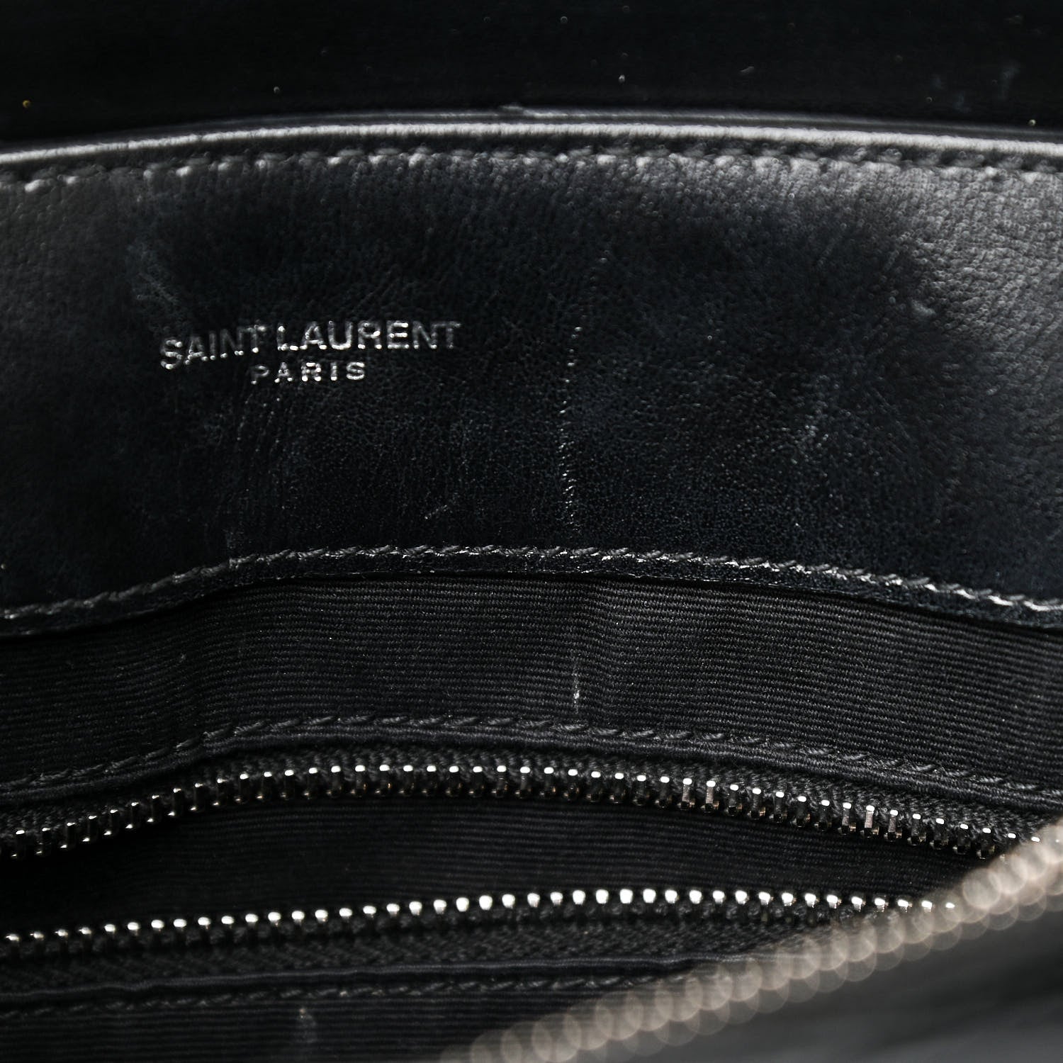 Saint Laurent Calfskin Y Quilted Monogram Medium Loulou Chain Satchel Black 10 of 14