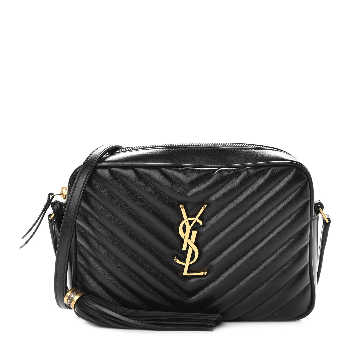 Calfskin Matelasse Monogram Lou Camera Bag Black