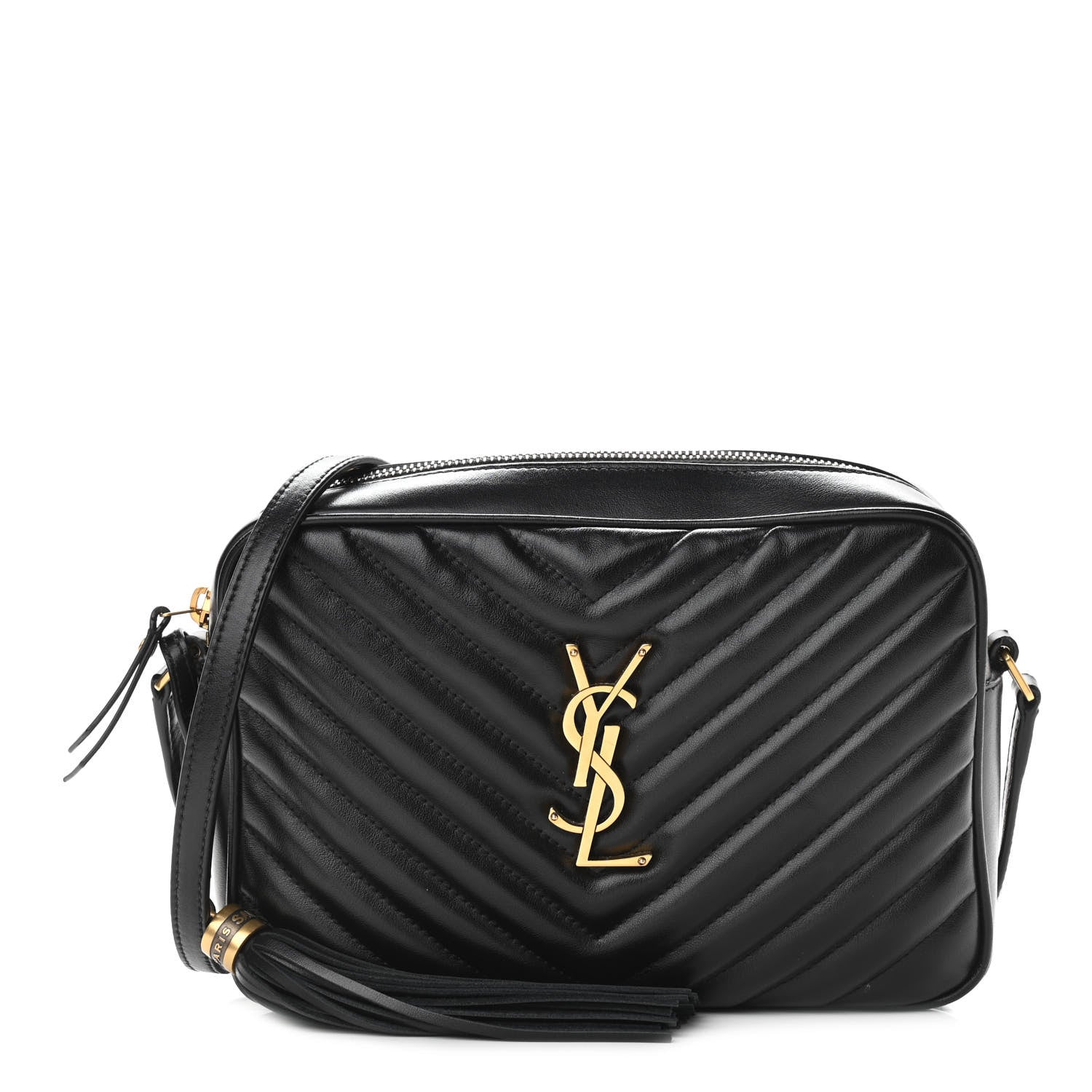 Saint Laurent Calfskin Matelasse Monogram Lou Camera Bag Black 1 of 12
