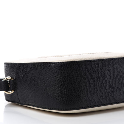 Gucci Dollar Calfskin Bi-Color Small Soho Disco Bag Mystic White Black 6 of 10