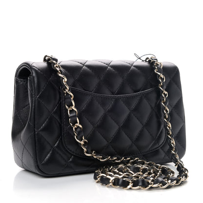 Chanel Lambskin Quilted Mini Rectangular Flap Black 2 of 4