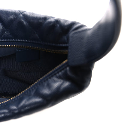 Chanel Caviar Quilted Polly Pocket Pouch Hobo Navy 5 of 11
