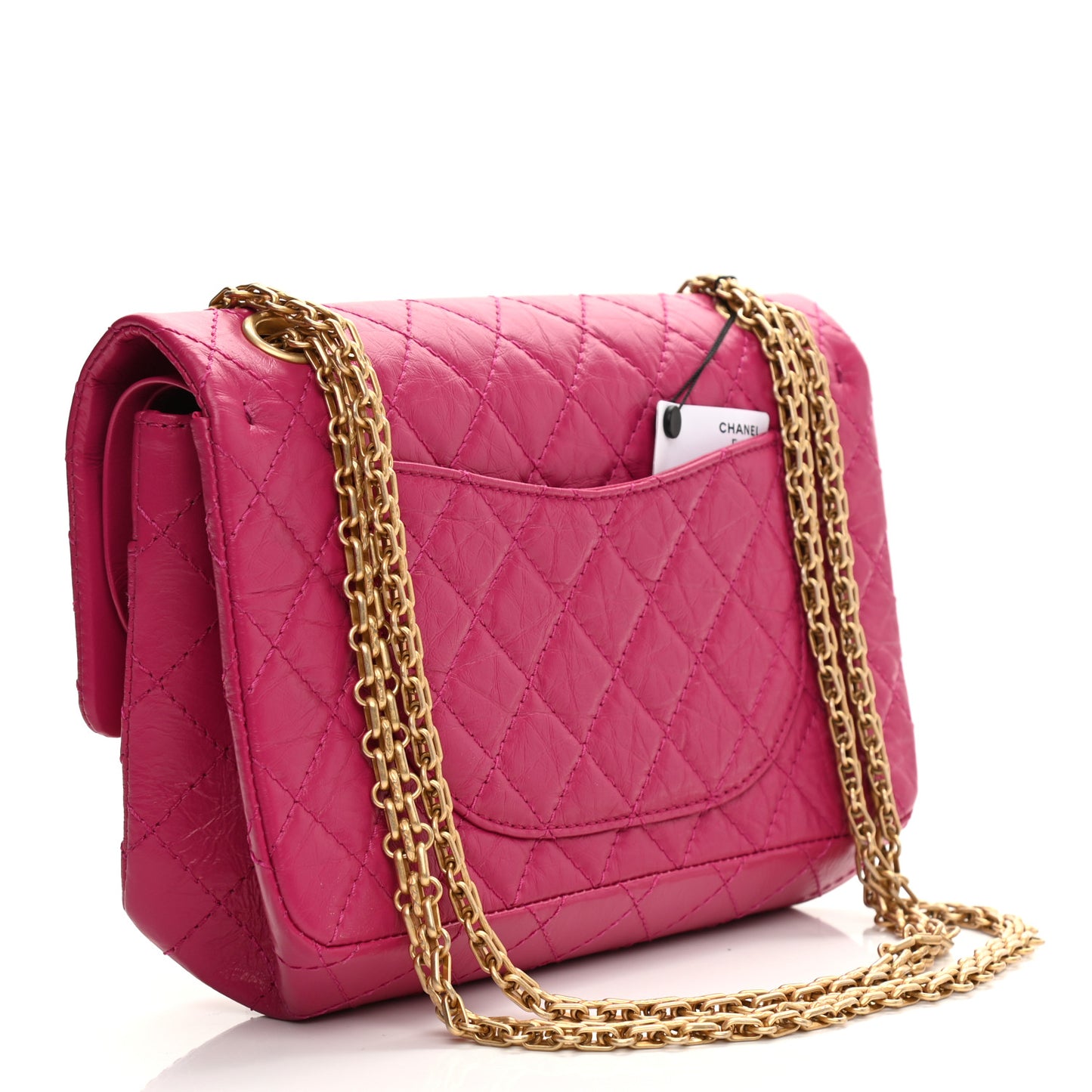 Aged Calfskin Quilted 2.55 Reissue 225 Flap Fuchsia