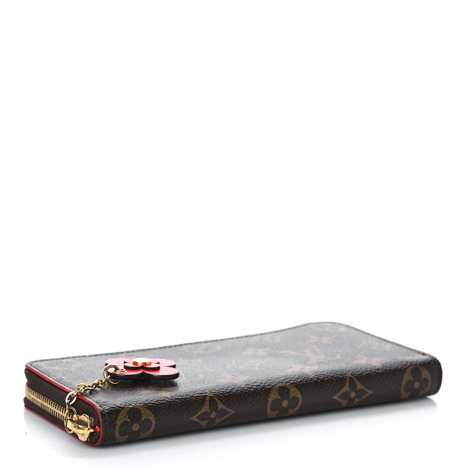 Louis Vuitton Monogram Blooming Flowers Clemence Wallet Coquelicot