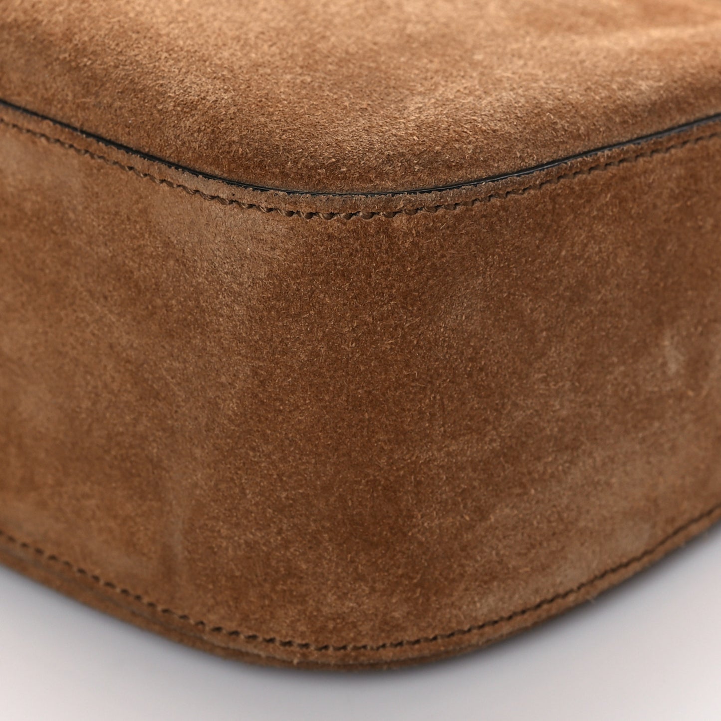 Suede Medium Lady Web Shoulder Bag New Marron