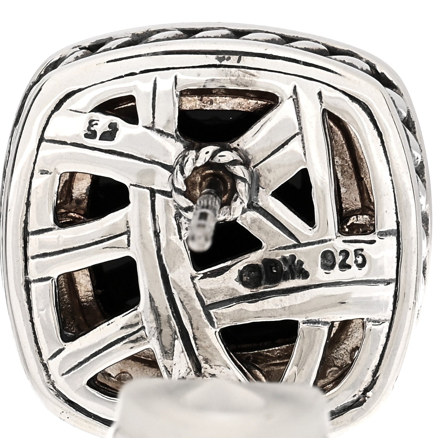 Sterling Silver Diamond Black Onyx 11mm Albion Earrings