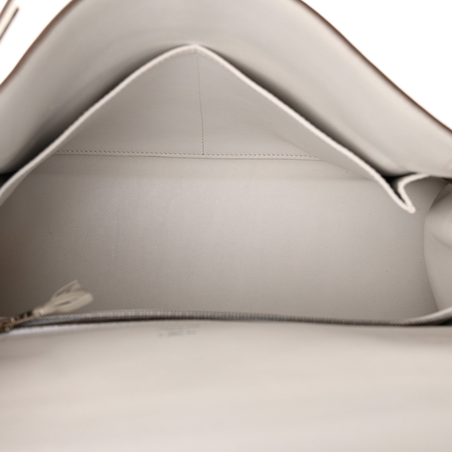 Hermes Swift Ghillies Kelly Retourne 32 White Gris Perle 5 of 14