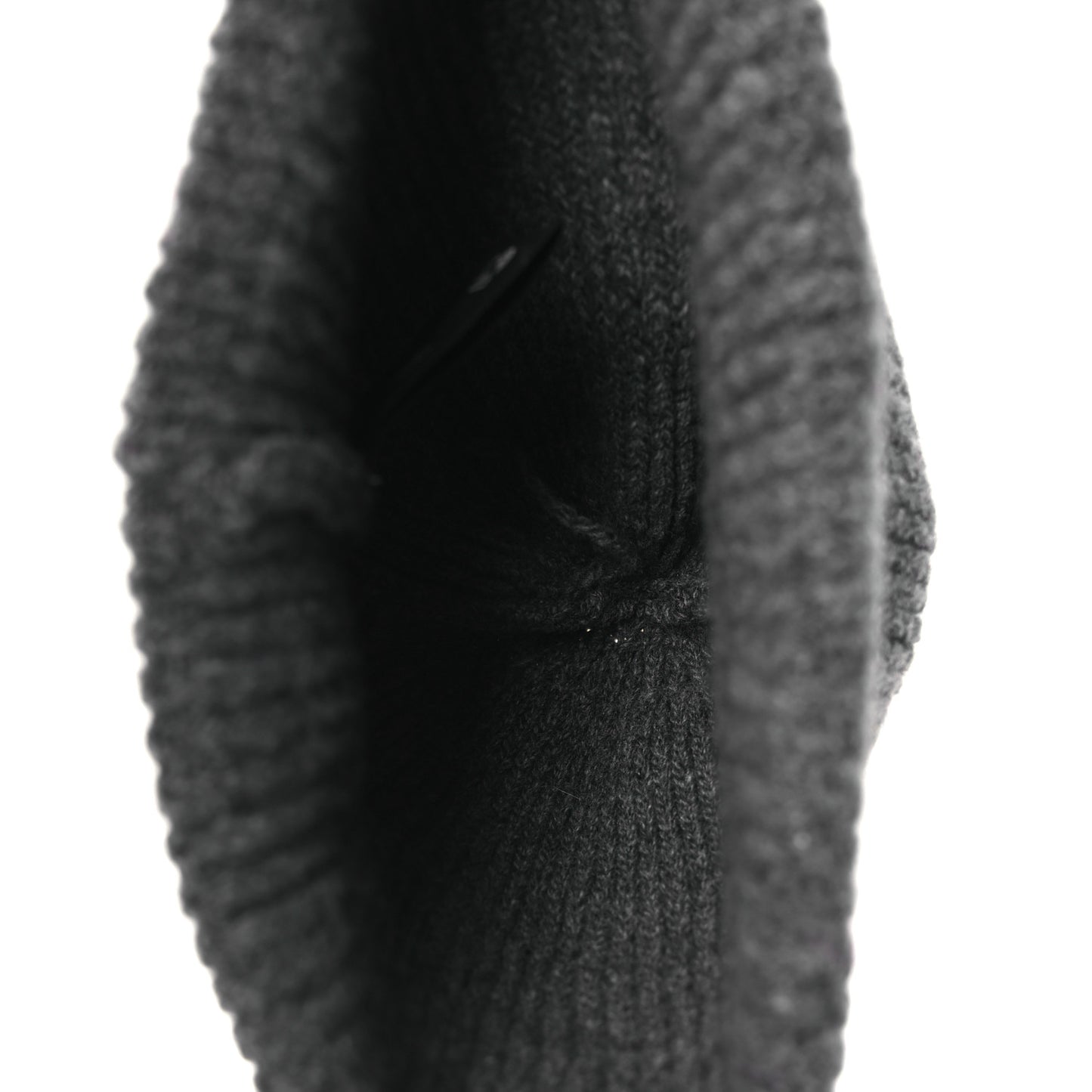 Wool Cashmere Beanie Hat Grey