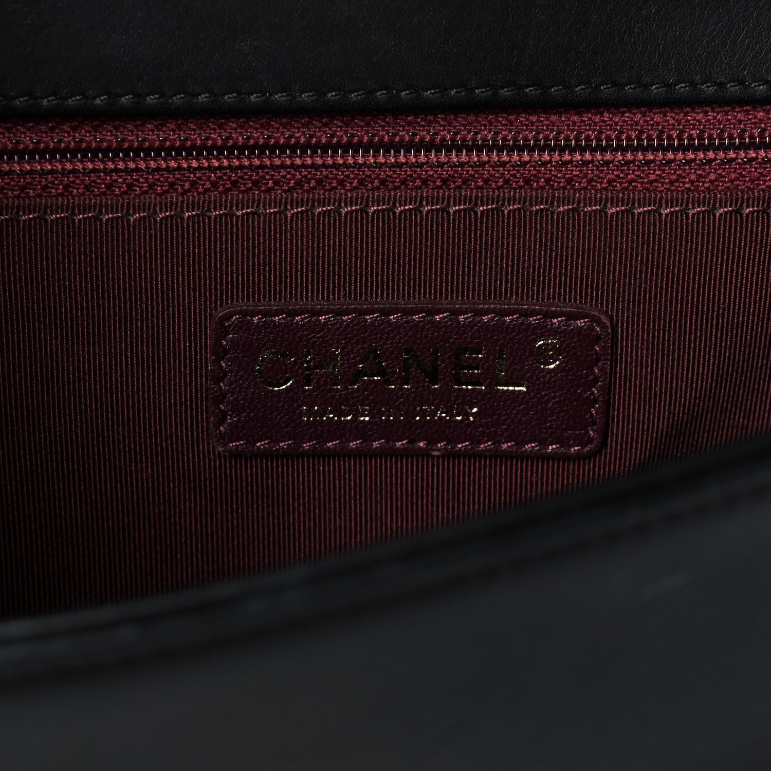 Chanel Calfskin Caviar Suede Chevron New Medium Boy Flap Black 6 of 17