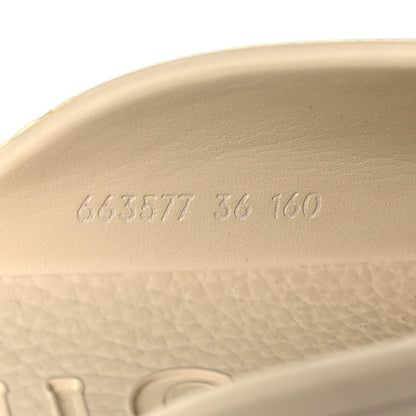 Gucci Rubber GG Monogram Perforated Elea Platform 55mm Lug Sole Sandals 36 Mystic White 6 of 13
