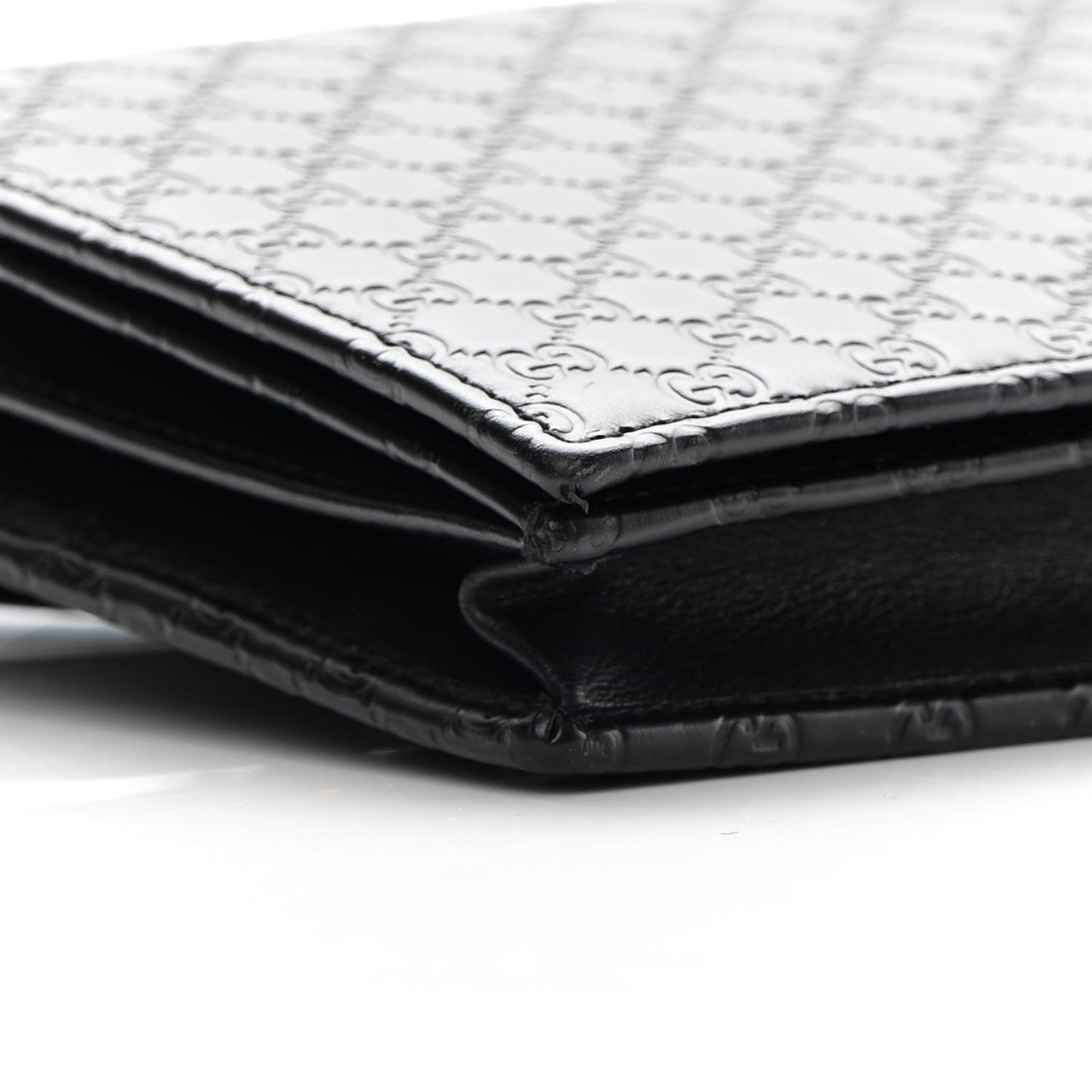 Microguccissima Crossbody Wallet Black