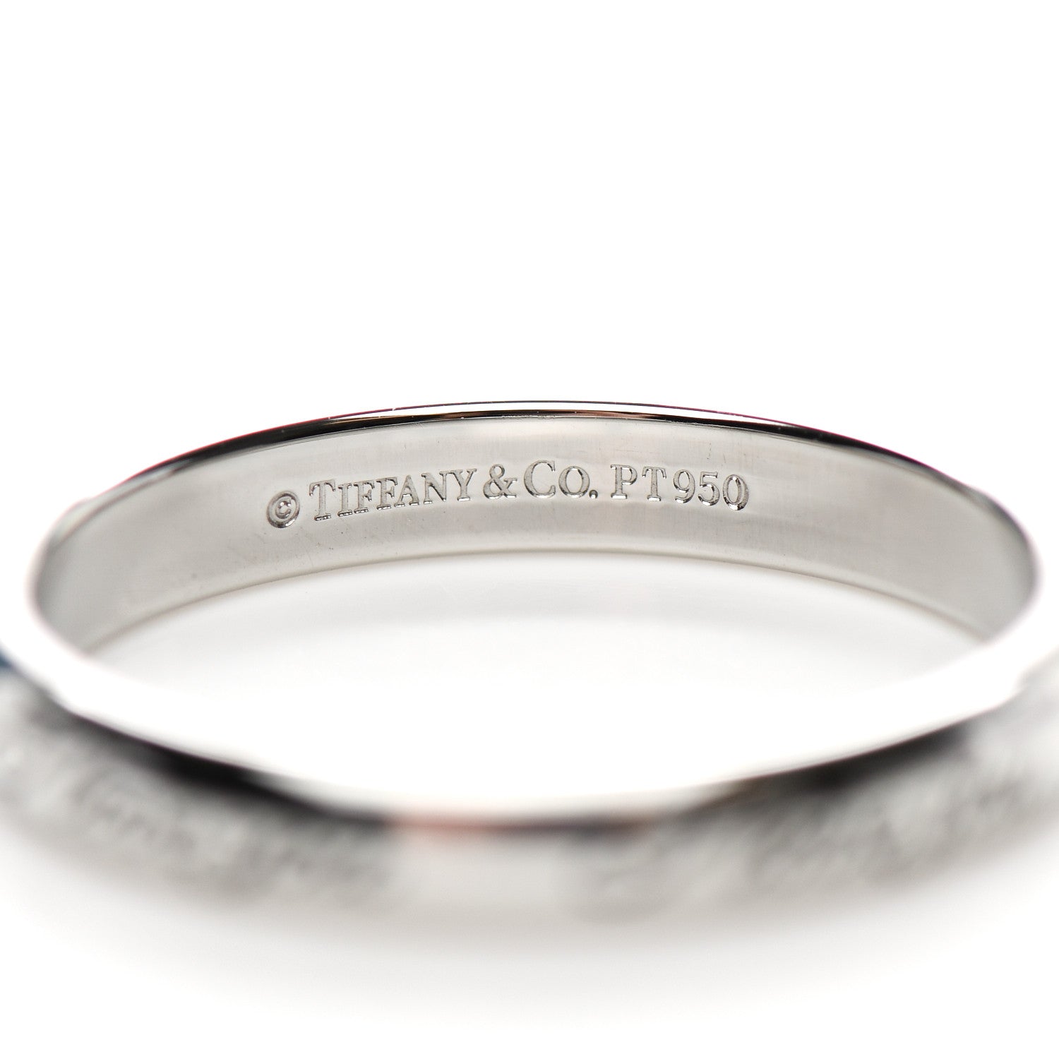 Tiffany Platinum Notes I Love You Narrow Ring 55 7.25 4 of 4