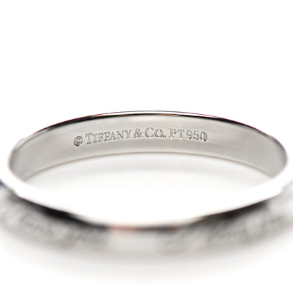 Tiffany Platinum Notes I Love You Narrow Ring 55 7.25 4 of 4