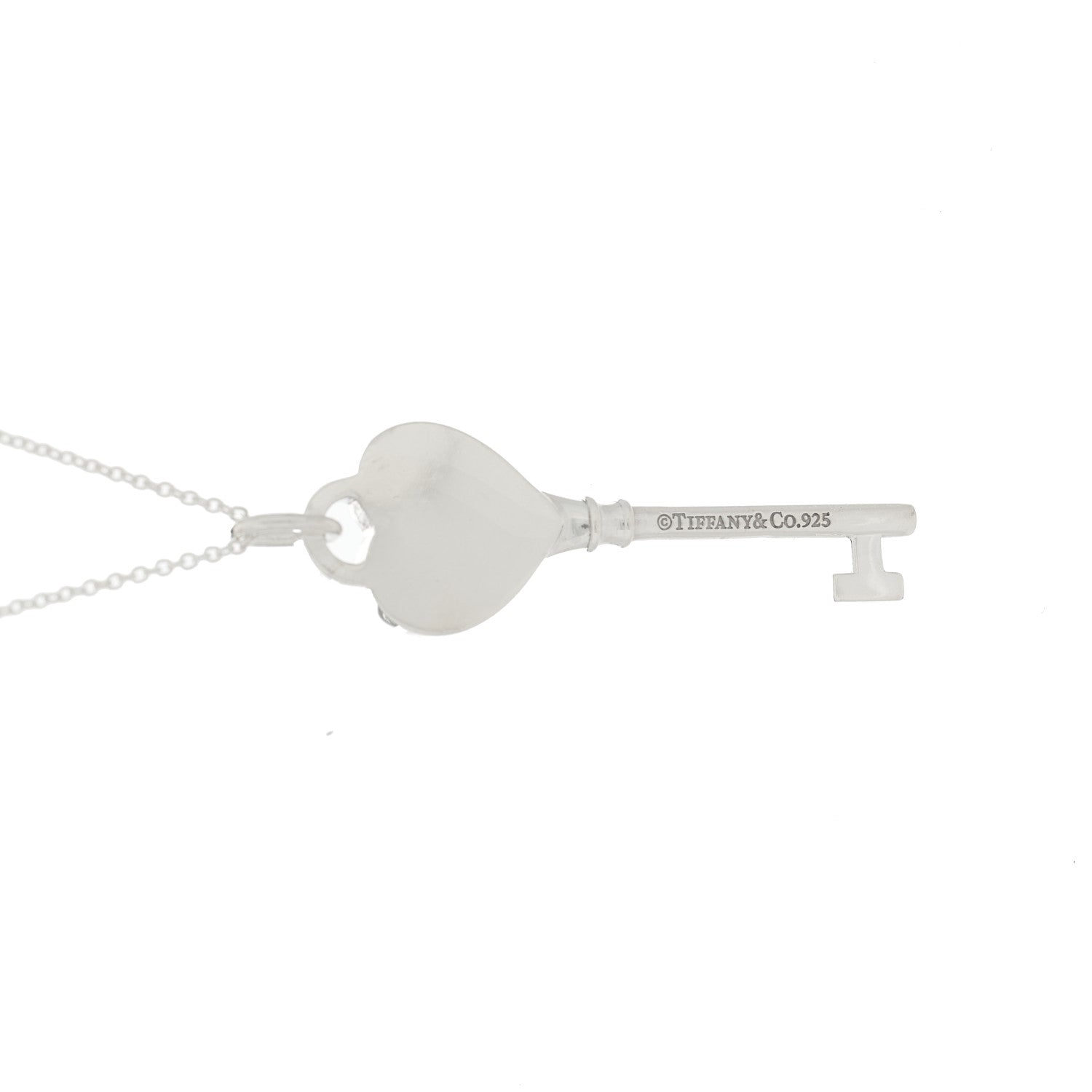 Tiffany Sterling Silver Return to Tiffany Heart Key Pendant Necklace 6 of 6