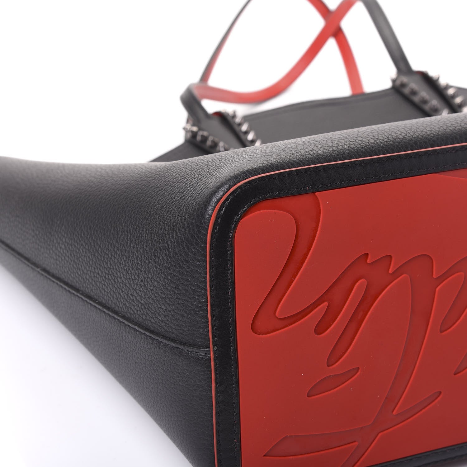 Christian Louboutin Calfskin Spikes East West Cabata Tote Black 7 of 11