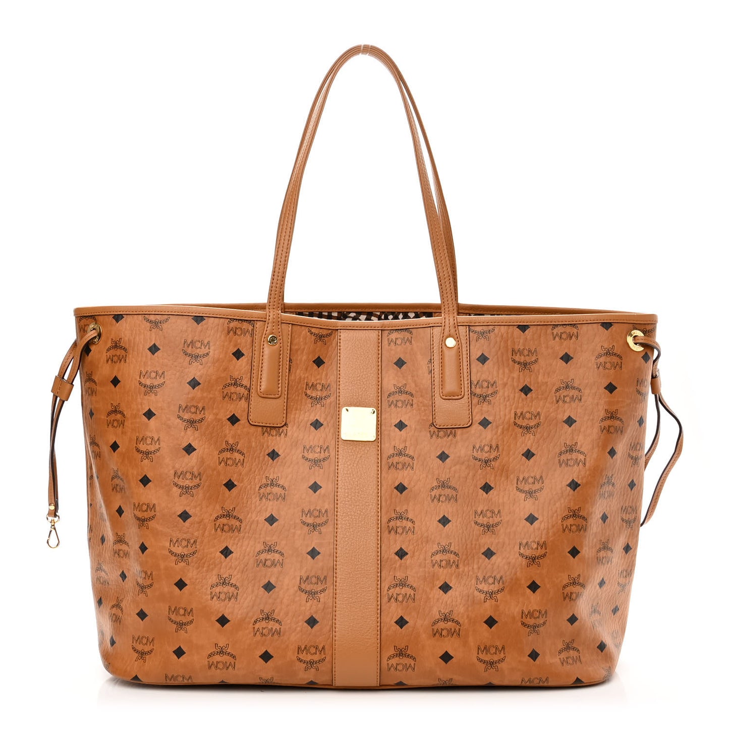 Visetos Large Liz Reversible Shopper Tote Cognac