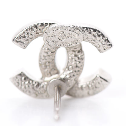 Chanel Crystal Timeless CC Earrings Silver 4 of 4