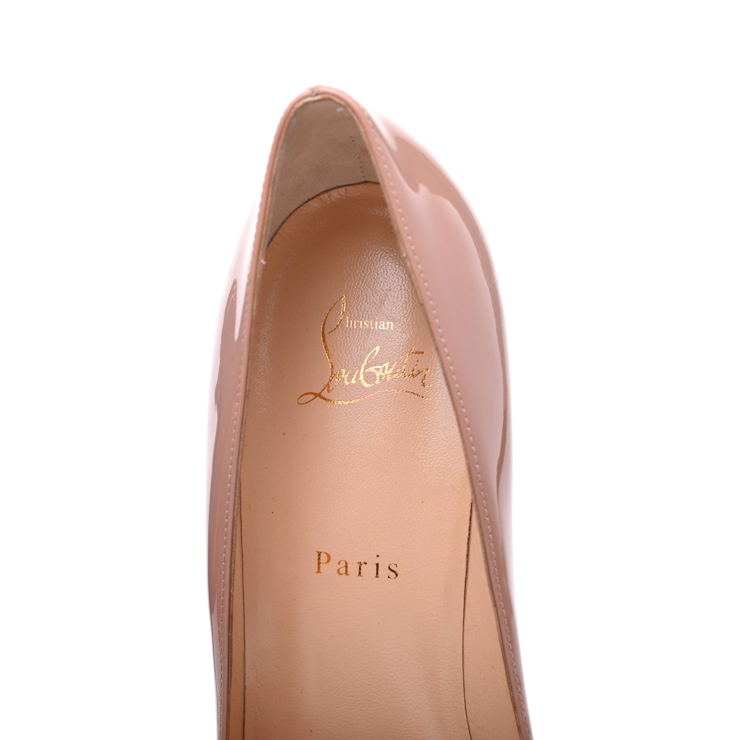Christian Louboutin Patent Bianca 120 Pumps 41 Nude 7 of 8
