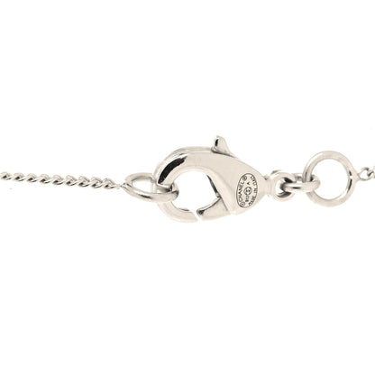 Chanel Crystal CC Pendant Necklace Silver 4 of 4