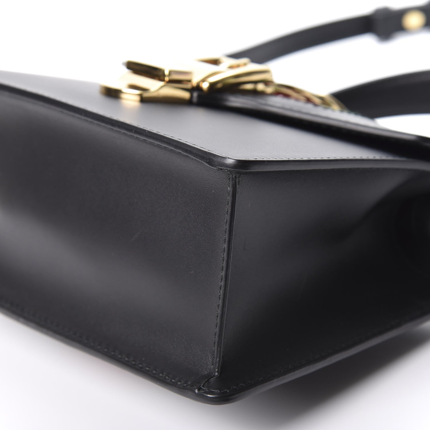 Gucci Calfskin Mini Sylvie Top Handle Bag Black 6 of 9