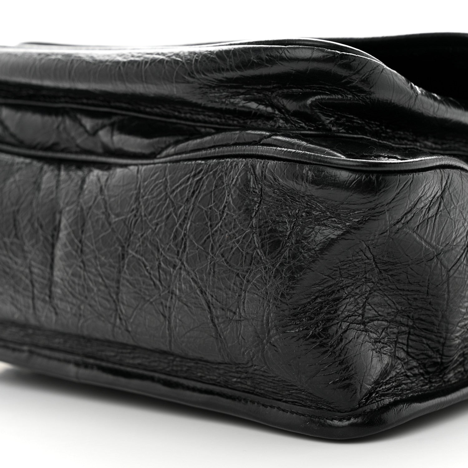 Saint Laurent Crinkled Calfskin Matelasse Monogram Medium Niki Chain Satchel Black 10 of 10