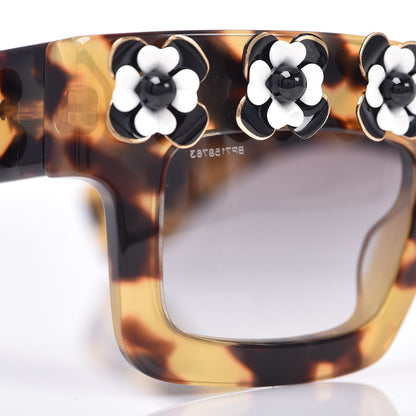 Prada Acetate Flower Poeme Sunglasses SPR25P Tortoise 7 of 9
