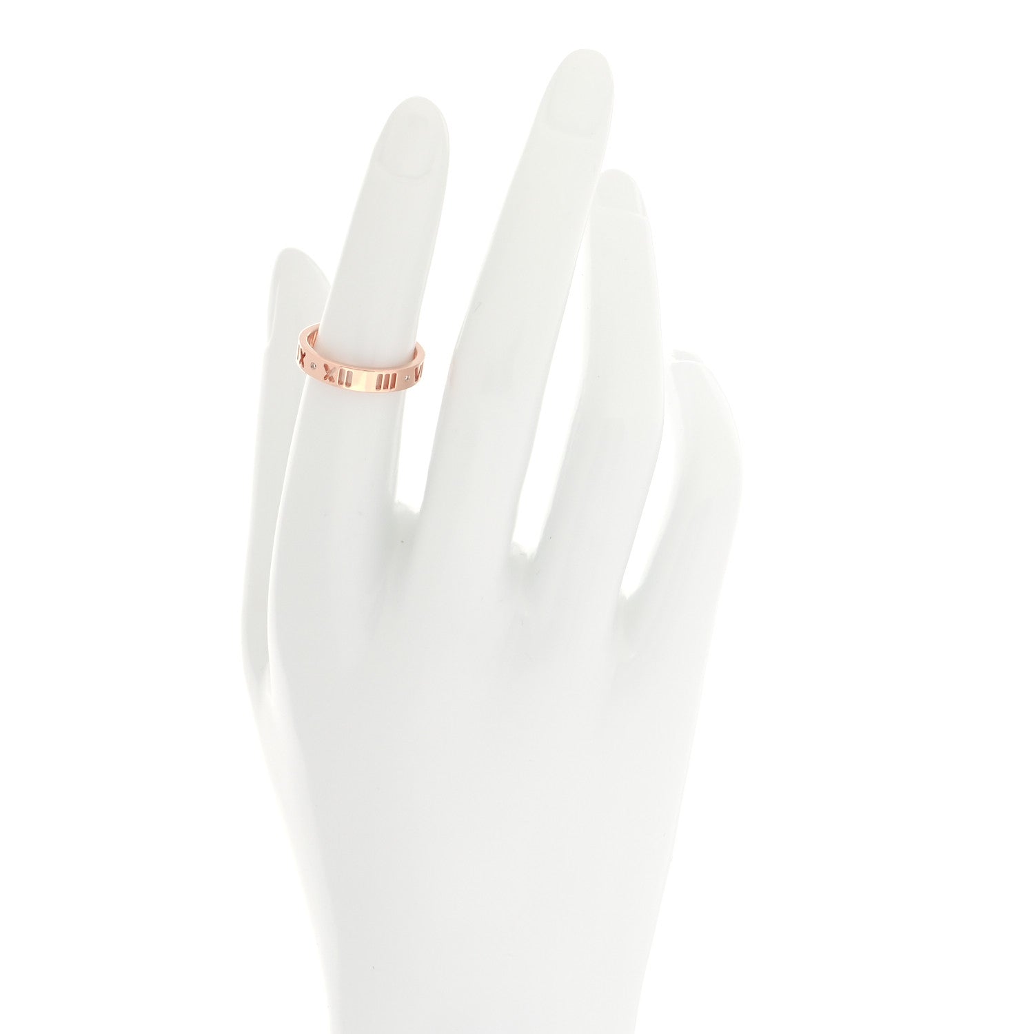 Tiffany 18K Rose Gold Diamond Atlas Pierced Ring 50 5.25 2 of 4
