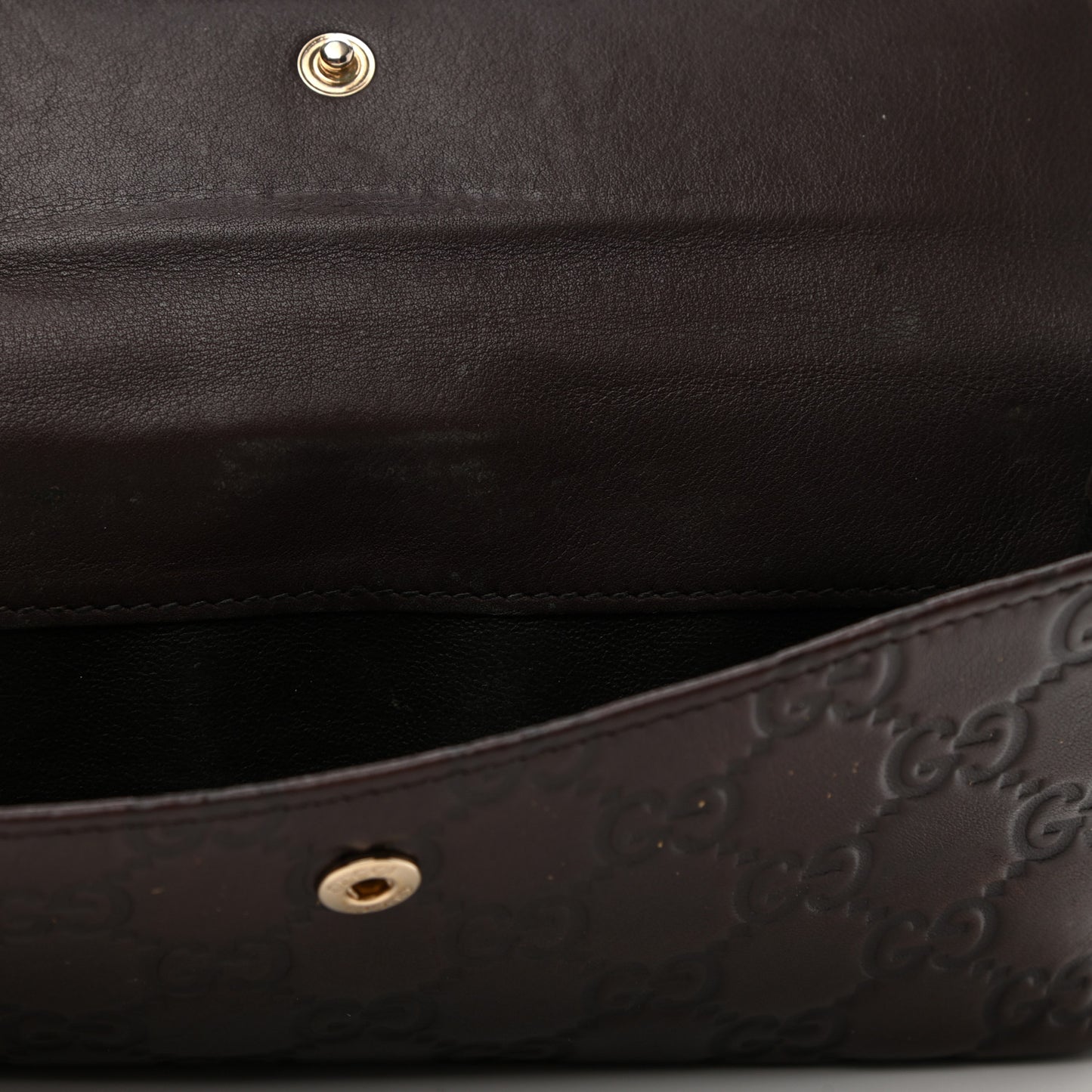 Guccissima Signature Dice Continental Wallet Chocolate