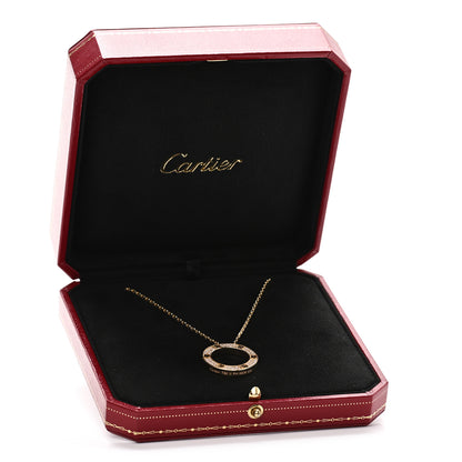 Cartier 18K Yellow Gold Diamond LOVE Paved Necklace 6 of 6