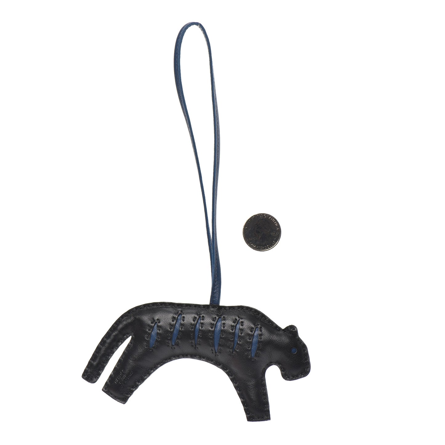 Milo Lambskin Rooroo Bag Charm Black Bleu de Malte