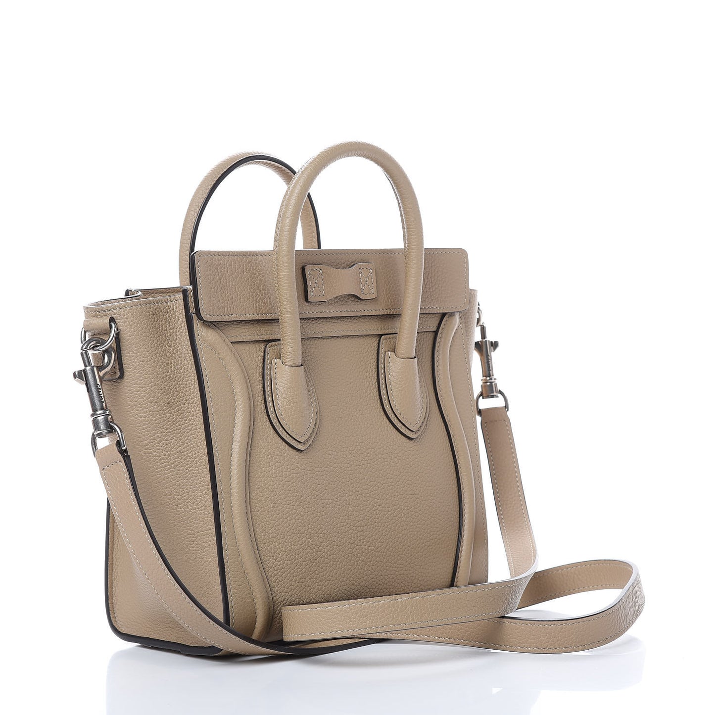 Drummed Calfskin Nano Luggage Dune