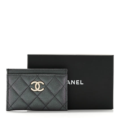 Chanel Iridescent Caviar Quilted Card Holder Black 8 of 8