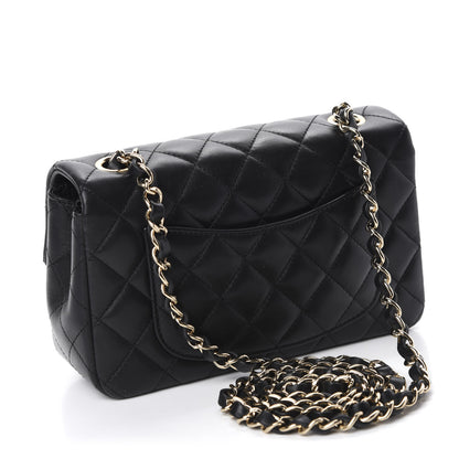 Chanel Lambskin Quilted Mini Rectangular Flap Black 3 of 11