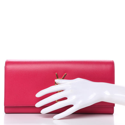 Saint Laurent Grain De Poudre Classic Monogram Cassandre Clutch Lipstick Fuchsia 2 of 13
