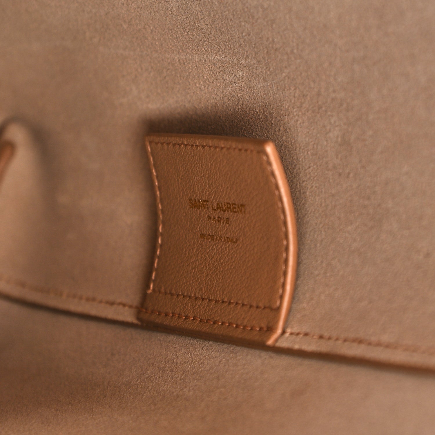 Saint Laurent Calfskin Toy Shopping Tote Dark Toffee 6 of 10